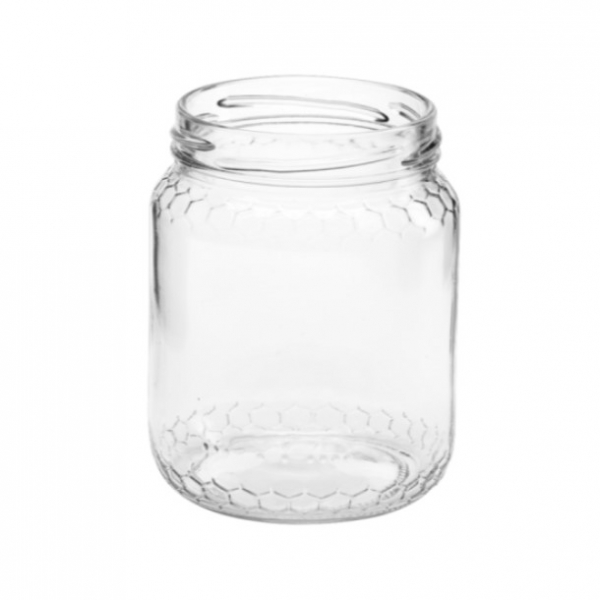 VASETTO IN VETRO PER MIELE 390 ML DA 500G - SENZA CAPSULA TO/70