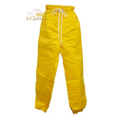 Pantalone da apicoltore giallo in tessuto  di cotone con elastici e...