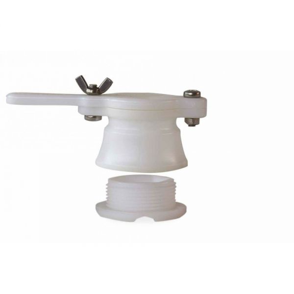 RUBINETTO IN PLASTICA  PLUS DA 1' ½  (mm 40) CON GHIERA