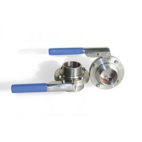 RUBINETTO A FARFALLA IN INOX  Ø 50 mm - INGRESSO MASCHIO USCITA FE...