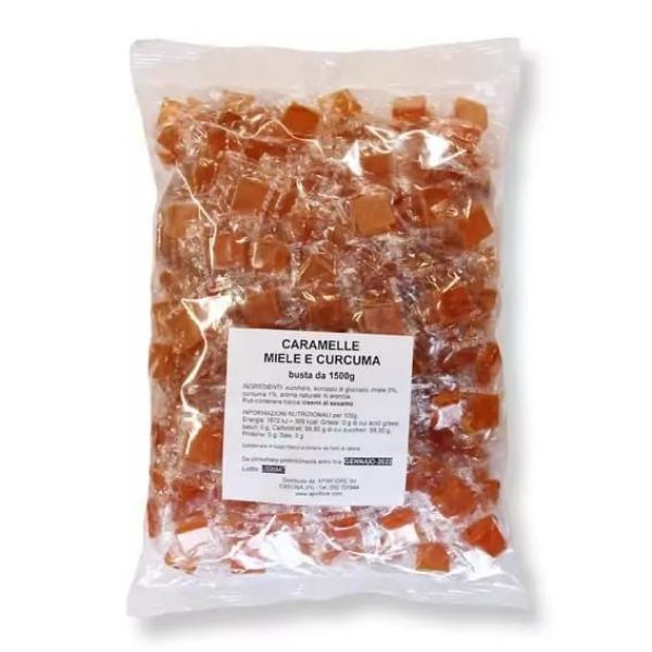 CARAMELLE MIELE  E CURCUMA 1,5KG