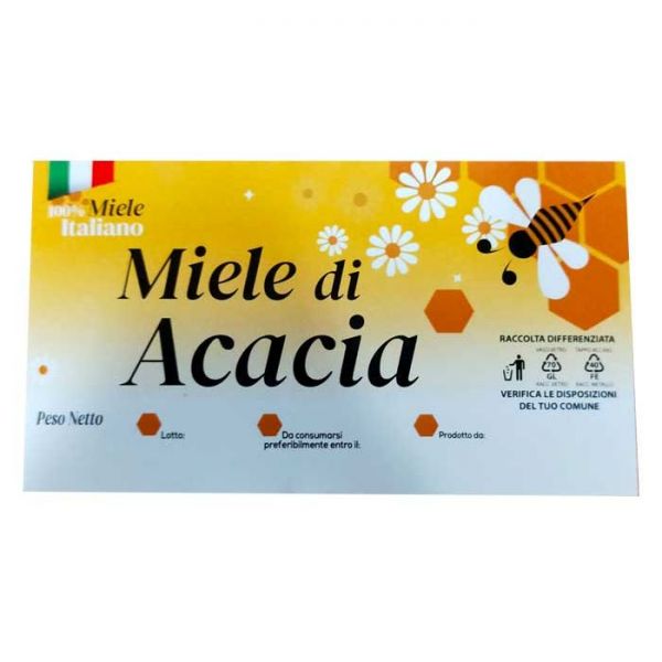 ETICHETTE PER MIELE E SIGILLI DA 50 PEZZI- ACACIA