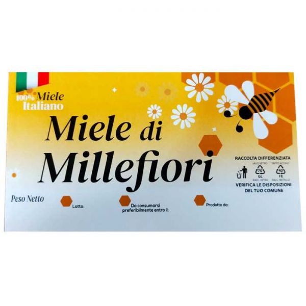 ETICHETTE PER MIELE E SIGILLI DA 50 PEZZI- MILLEFIORI