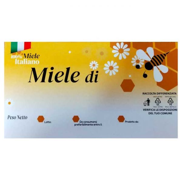 ETICHETTE PER MIELE E SIGILLI DA 50 PEZZI-NEUTRA