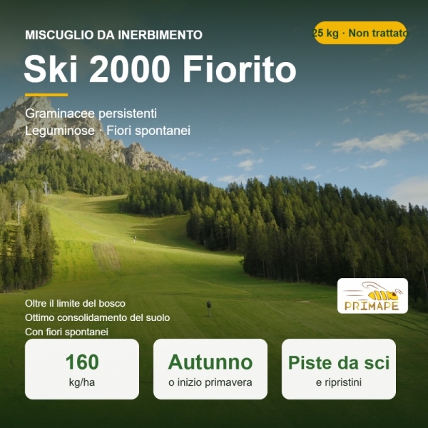 Miscuglio da Inerbimento Ski 2000 Fiorito – 25 kg – Piste da Sc...