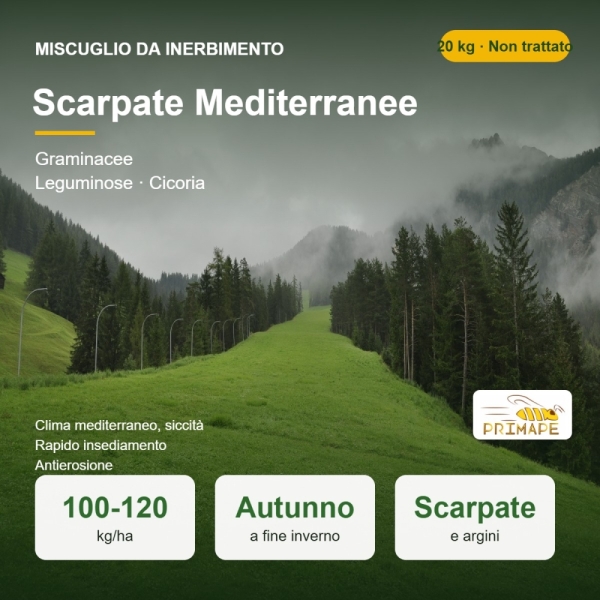 Miscuglio da Inerbimento Scarpate Mediterranee – 20 kg – Antier...