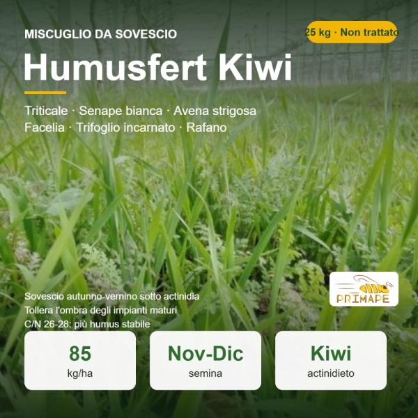 Sovescio Humusfert Kiwi – 25 kg – Non trattato – per Actinidia