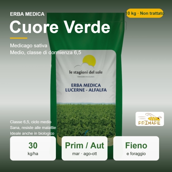 Semi di Erba Medica Cuore Verde – 10 kg – Fieno e Foraggio – ...