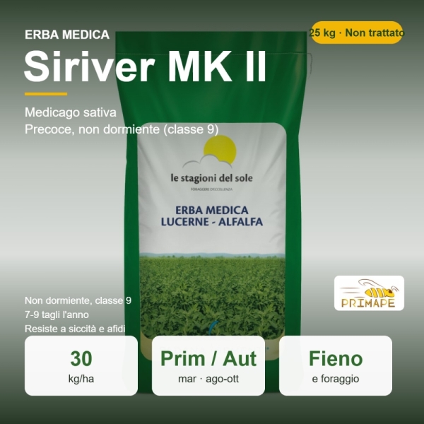 Semi di Erba Medica Siriver MK II – 25 kg – Fieno e Foraggio �...
