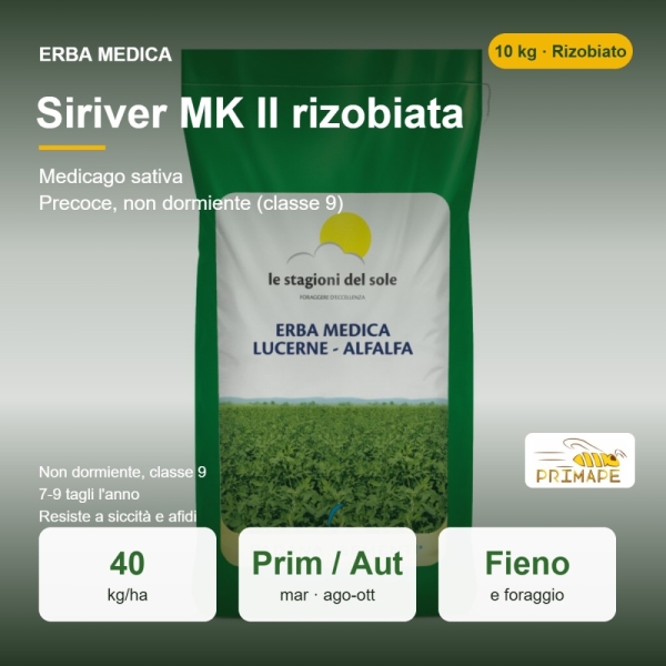Erba Medica Siriver MK II Rizobiata – 10 kg – Non trattati – ...