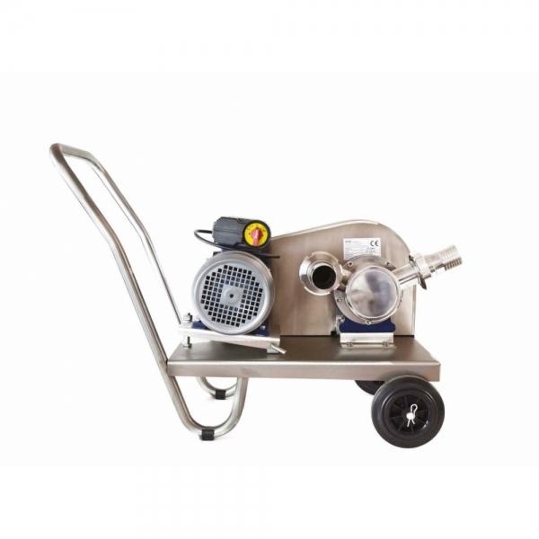 POMPA PER MIELE IN ACCIAIO INOX CON CARRELLO E MOTORE MONOFASE