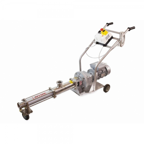 POMPA MONOVITE PER MIELE CON CARRELLO MOTORE MONOFASE