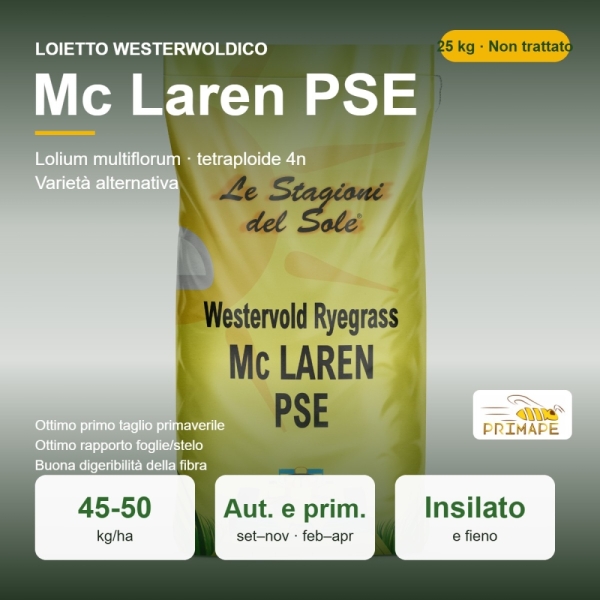 Loietto Westerwoldico Mc Laren PSE – 25 kg – Non trattati – P...