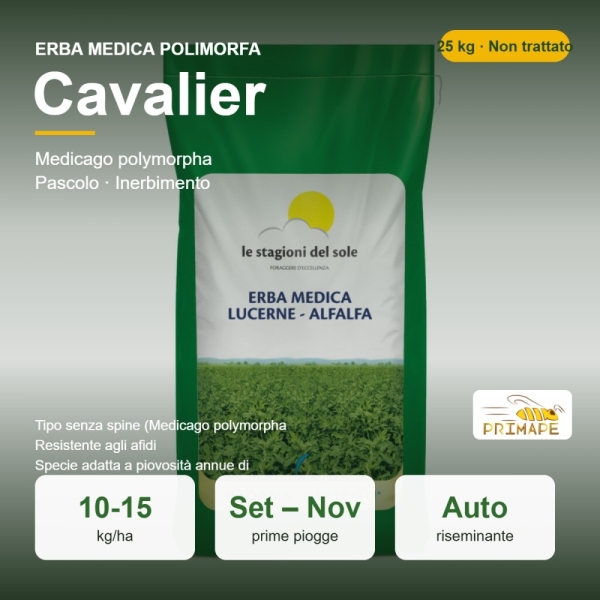 Erba Medica Polimorfa Cavalier – 25 kg – Non trattati – per P...