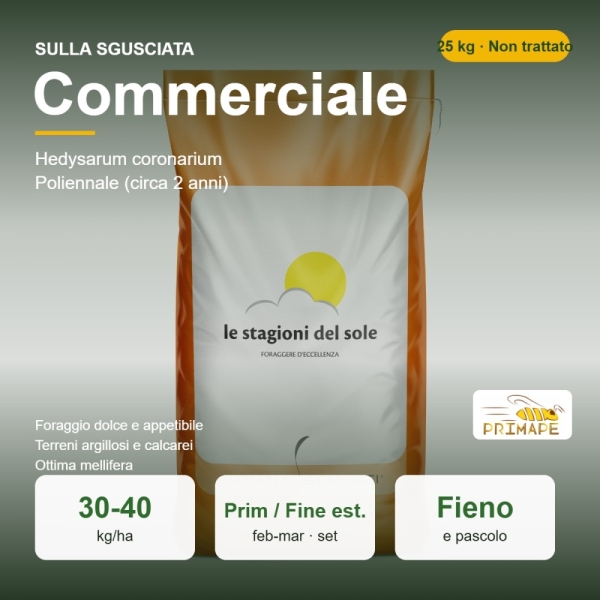 Semi di Sulla Sgusciata Commerciale – 25 kg – Non trattati – ...