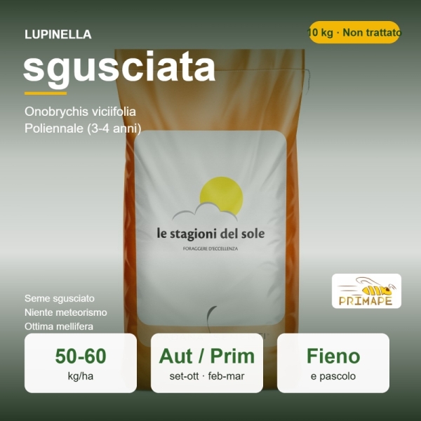 Semi di Lupinella Sgusciata – 10 kg – Fieno e Pascolo – Non t...