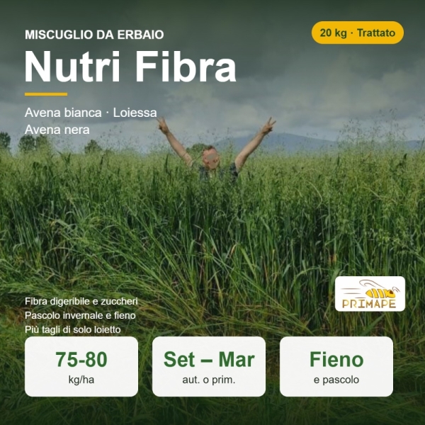 Miscuglio da Erbaio Nutri Fibra – 20 kg – Fieno e Pascolo Inver...