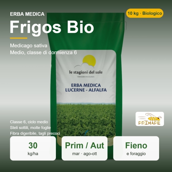 Semi di Erba Medica Frigos Bio – 10 kg – Fieno e Foraggio