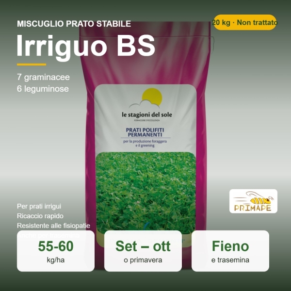 MISCUGLIO IRRIGUO BS 20 KG - PER FIENO/ FORAGGIO VERDE/ TRASEMINA