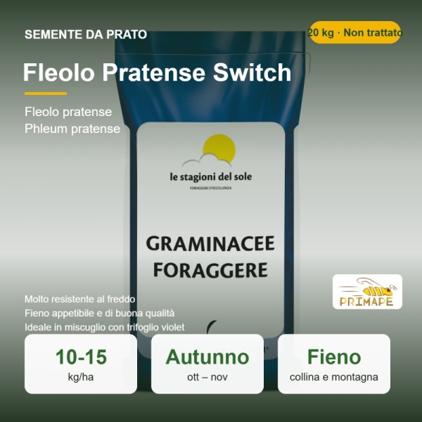 Semi di Fleolo Pratense Switch – 20 kg – Prato da Fieno – Non...