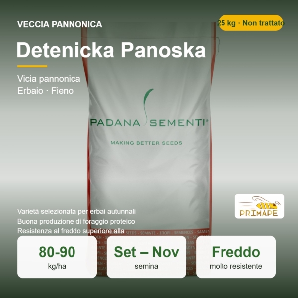 Semi di Veccia Pannonica Detenicka Panoska – 25 kg – Erbaio e F...